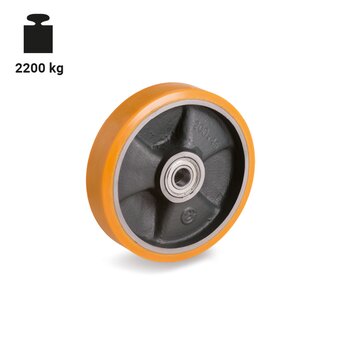 TR-65GH-W-Ruote in poliuretano TR